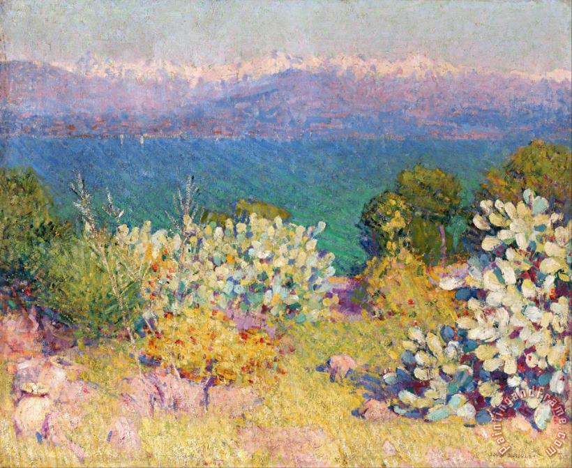 John Peter Russell In The Morning, Alpes Maritimes From Antibes Art Print