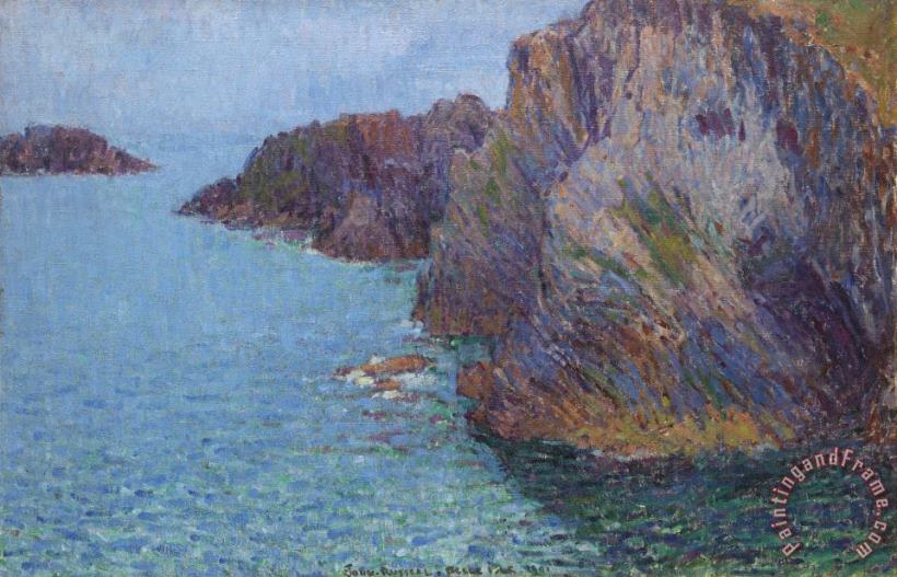 John Peter Russell La Pointe De Morestil Par Mer Calme (calm Sea at Morestil Point) Art Print