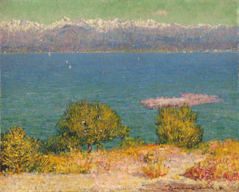 Landscape, Antibes (the Bay of Nice) painting - John Peter Russell Landscape, Antibes (the Bay of Nice) Art Print