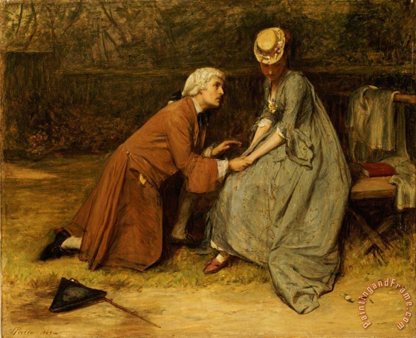 The Proposal painting - John Pettie The Proposal Art Print