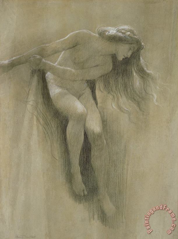 Female Nude Study painting - John Robert Dicksee Female Nude Study Art Print