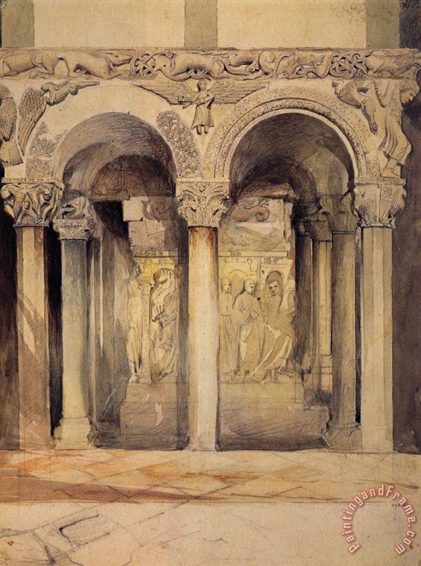 The Pulpit in The Church of S. Ambrogio painting - John Ruskin The Pulpit in The Church of S. Ambrogio Art Print