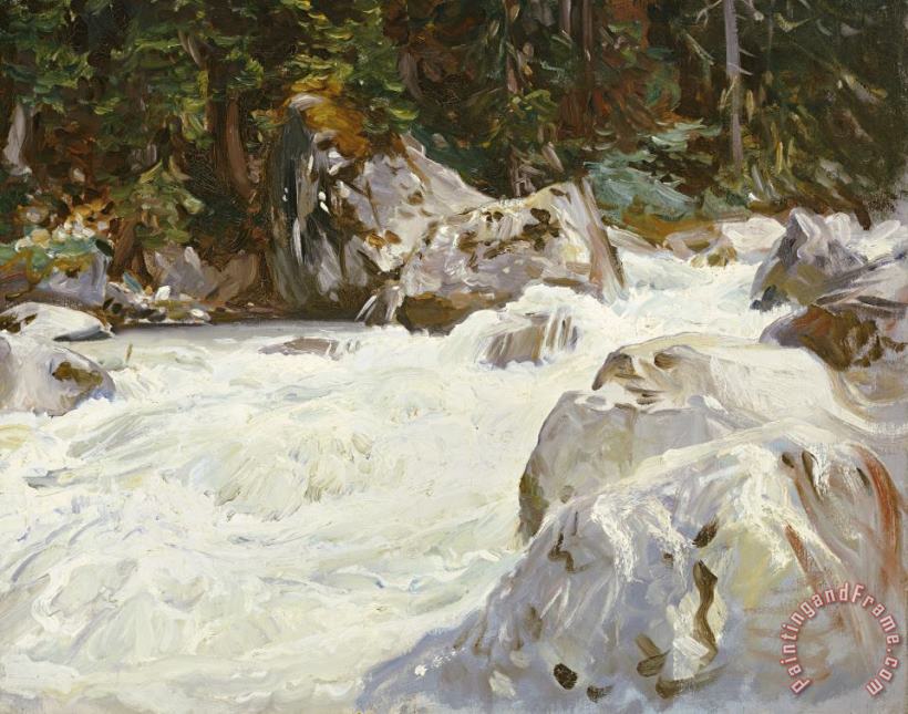A Torrent in Norway painting - John Singer Sargent A Torrent in Norway Art Print