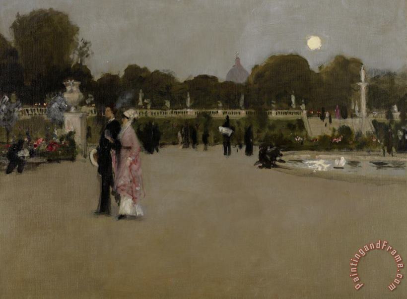 Luxembourg Gardens At Twilight painting - John Singer Sargent Luxembourg Gardens At Twilight Art Print