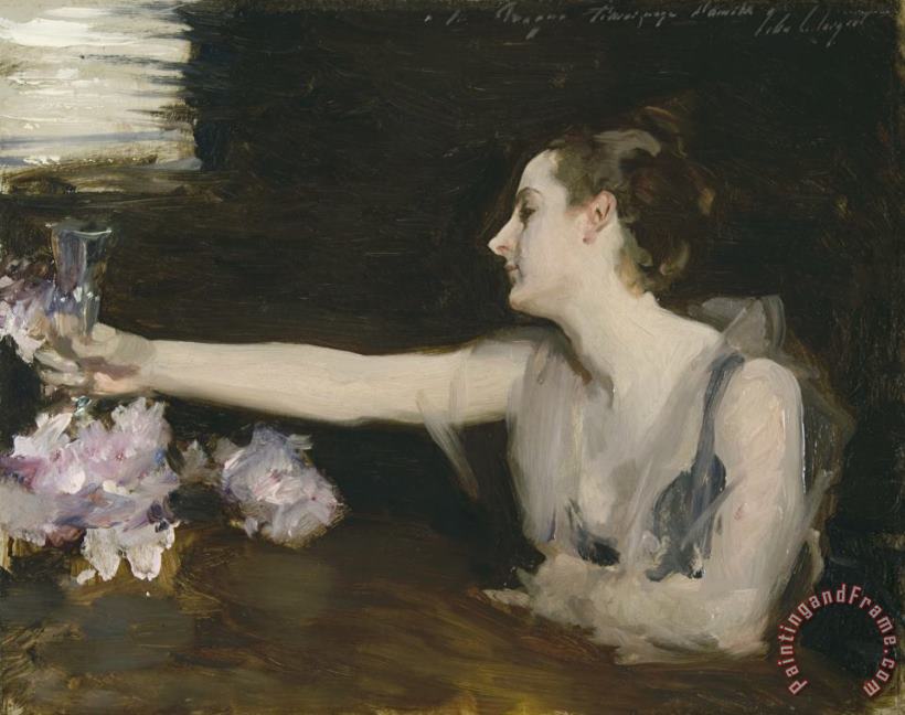 John Singer Sargent Madame Gautreau Drinking a Toast Art Painting