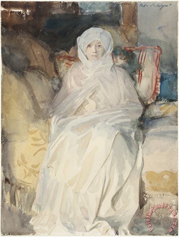 Mrs. Gardner in White painting - John Singer Sargent Mrs. Gardner in White Art Print