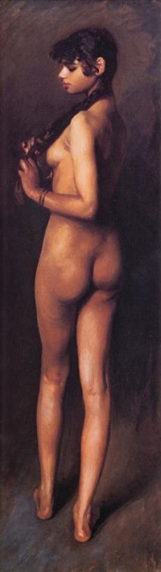 Nude Egyptian Girl painting - John Singer Sargent Nude Egyptian Girl Art Print