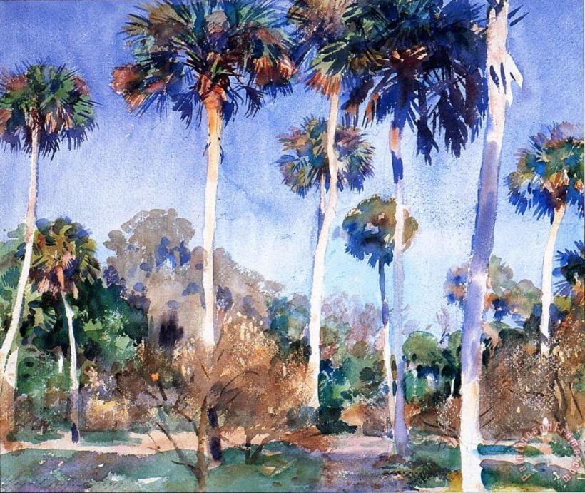 Palms 1917 painting - John Singer Sargent Palms 1917 Art Print