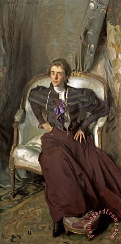 John Singer Sargent Portrait of Miss Alice Brisbane Thursby Art Painting