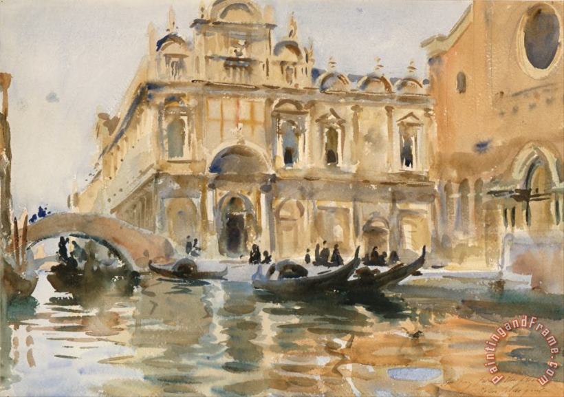 Rio Dei Mendicanti, Venice painting - John Singer Sargent Rio Dei Mendicanti, Venice Art Print
