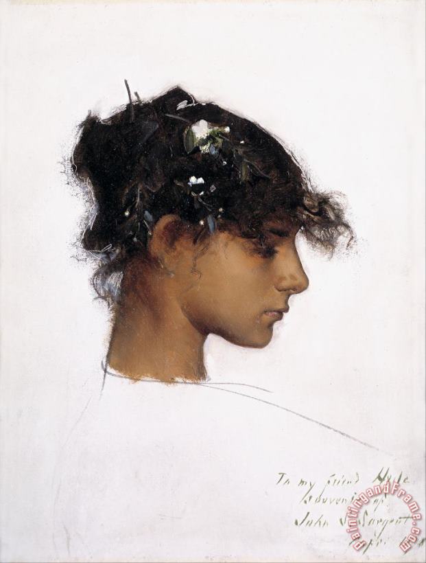 John Singer Sargent Rosina Ferrara, Head of a Capri Girl Art Painting