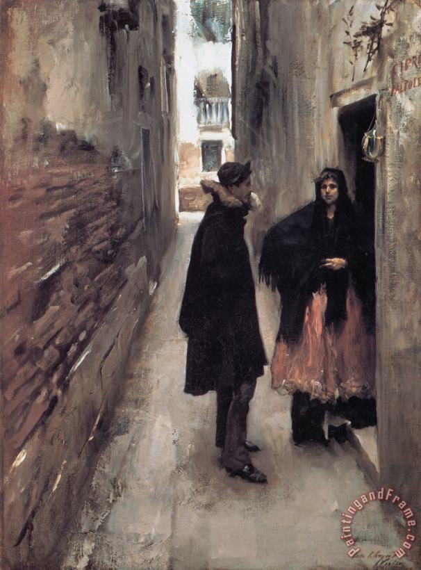 John Singer Sargent Street in Venice Art Print