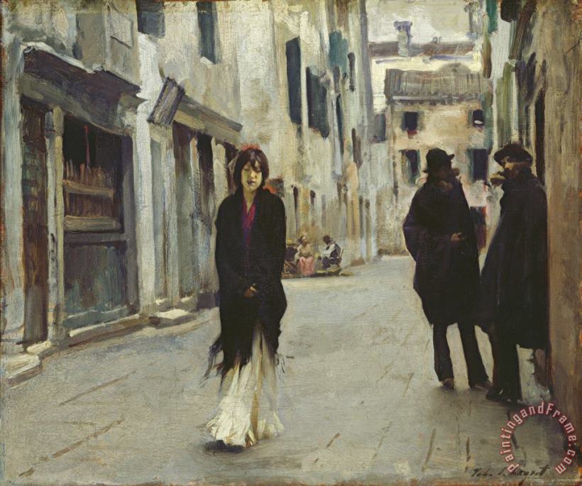 Street in Venice painting - John Singer Sargent Street in Venice Art Print