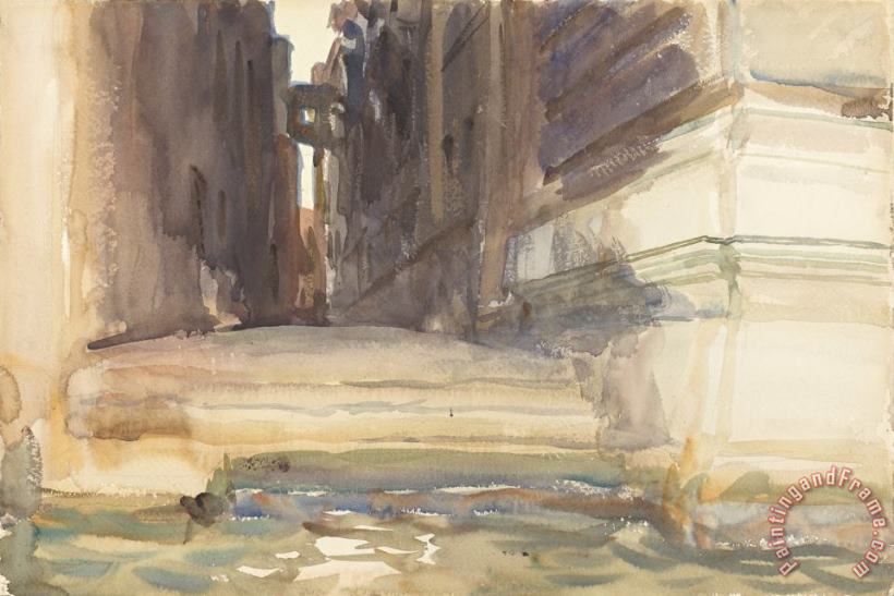 The Calle Della Rosa with The Monte Di Pieta, Venice painting - John Singer Sargent The Calle Della Rosa with The Monte Di Pieta, Venice Art Print