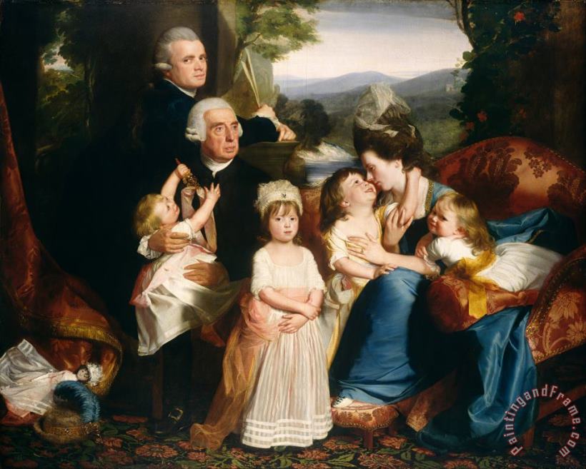 The Copley Family painting - John Singleton Copley The Copley Family Art Print