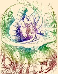 John Tenniel Smoking Caterpillar Alice In Wonderland