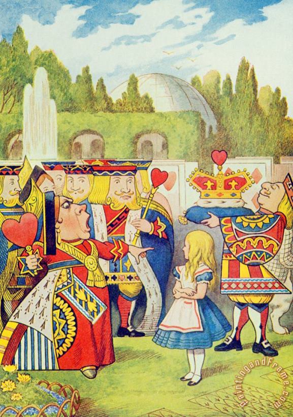 The Queen has come and isnt she angry painting - John Tenniel The Queen has come and isnt she angry Art Print
