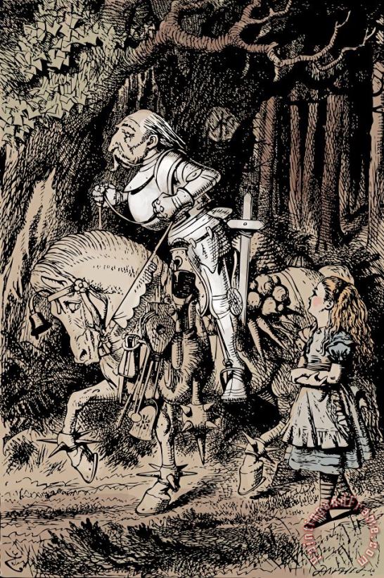 John Tenniel White Knight Alice In Wonderland Art Painting