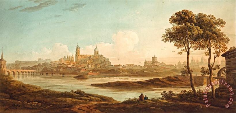 City on a River painting - John Varley City on a River Art Print