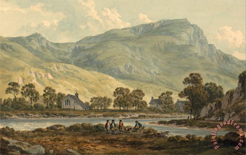 John Warwick Smith The Priory of Beddgelert, Caernarvonshire Art Print