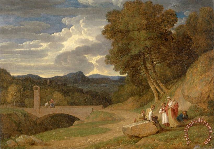 John White Abbott An Italianate Landscape Art Painting