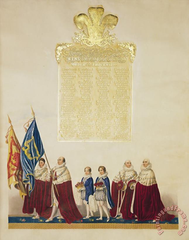 Ceremonial of The Coronation of King George IV painting - John Whittaker Ceremonial of The Coronation of King George IV Art Print