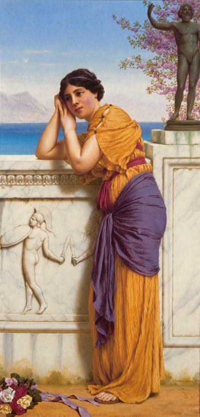 John William Godward 'rich Gifts Wax Poor When Lovers Prove Unkind' Art Painting