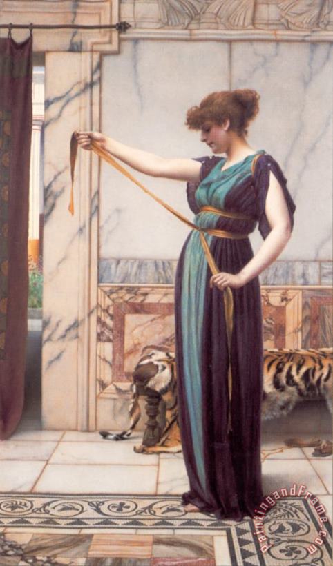 John William Godward A Pompeian Lady Art Painting