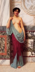 John William Godward At The Thermae
