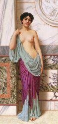 John William Godward In the Tepidarium