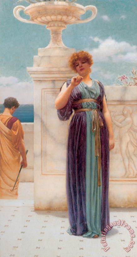 The Engagement Ring painting - John William Godward The Engagement Ring Art Print