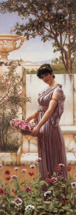 John William Godward The Flowers of Venus Art Painting