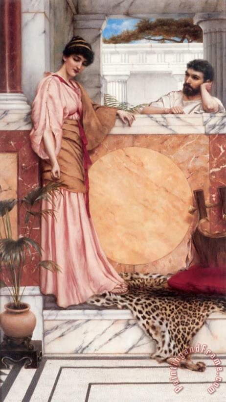 Waiting for an Answer painting - John William Godward Waiting for an Answer Art Print