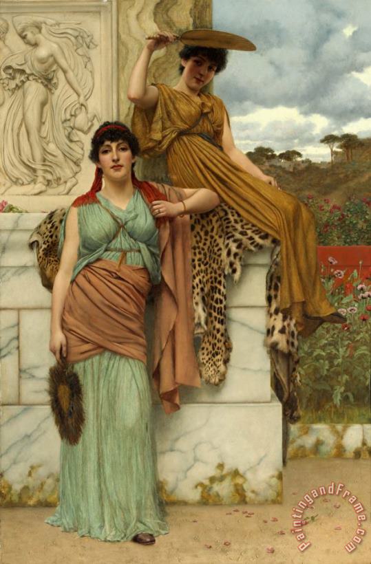 Waiting for The Procession painting - John William Godward Waiting for The Procession Art Print