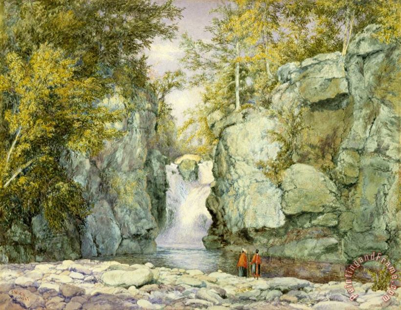 John William Hill Fawn's Leap, Catskill Mountains Art Painting