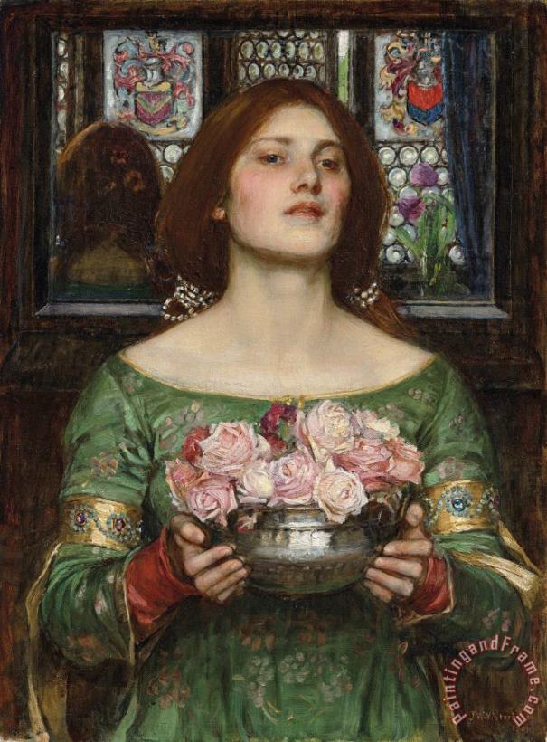 Gather Ye Rosebuds While Ye May,1908 painting - John William Waterhouse Gather Ye Rosebuds While Ye May,1908 Art Print