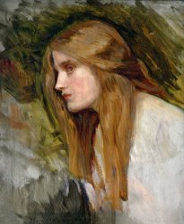 John William Waterhouse Head of a Girl