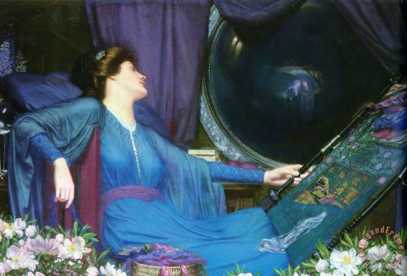 Lady of Shallott painting - John William Waterhouse Lady of Shallott Art Print