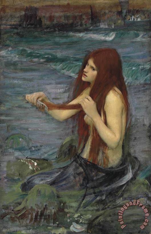 Sketch for 'a Mermaid' painting - John William Waterhouse Sketch for 'a Mermaid' Art Print