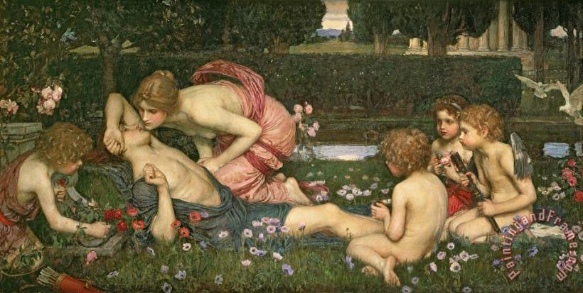 The Awakening of Adonis painting - John William Waterhouse The Awakening of Adonis Art Print
