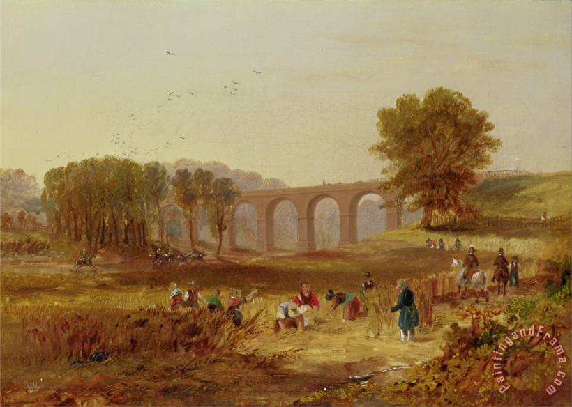 John Wilson Carmichael Corby Viaduct, The Newcastle And Carlisle Railway Art Painting