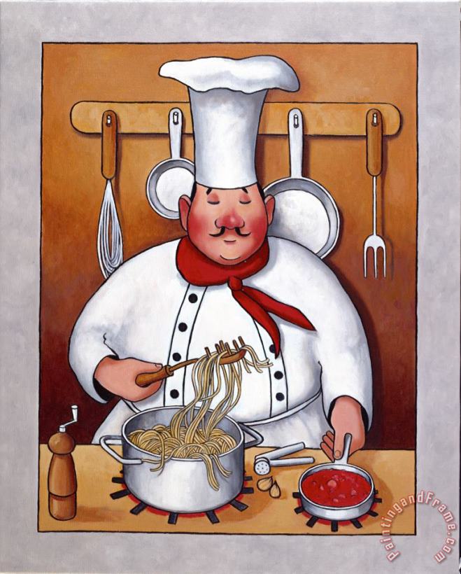Chef 4 painting - John Zaccheo Chef 4 Art Print