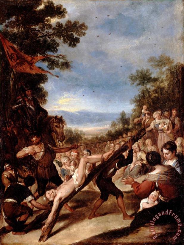 Jose Antolinez The Crucifixion of Saint Peter Art Print