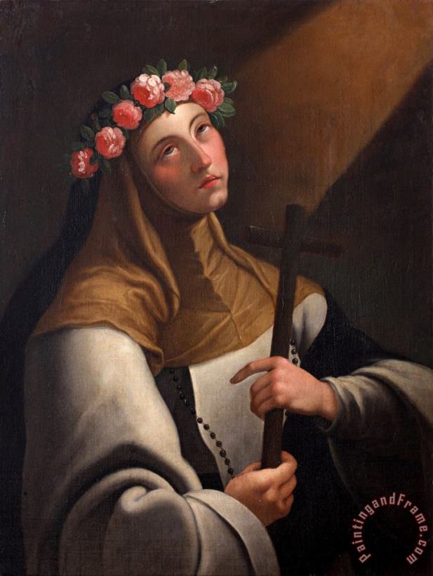 Saint Rose of Lima painting - Jose del Pozo  Saint Rose of Lima Art Print