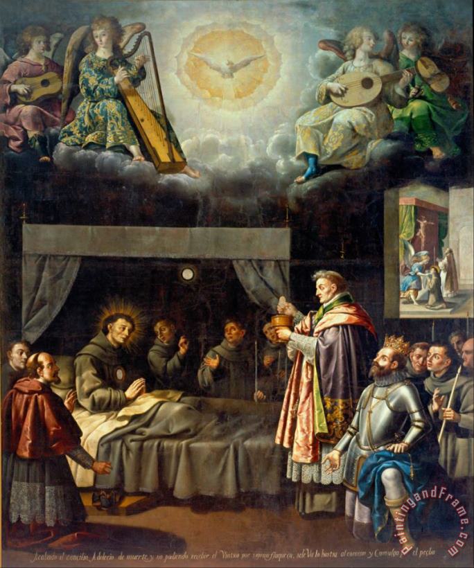 The Last Communion of Saint Bonaventure painting - Jose Juarez The Last Communion of Saint Bonaventure Art Print