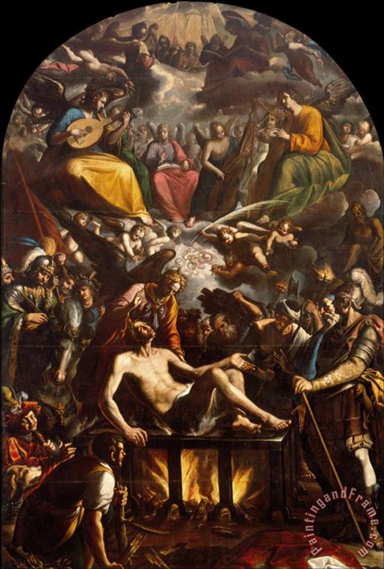 The Martyrdom of Saint Lawrence painting - Jose Juarez The Martyrdom of Saint Lawrence Art Print