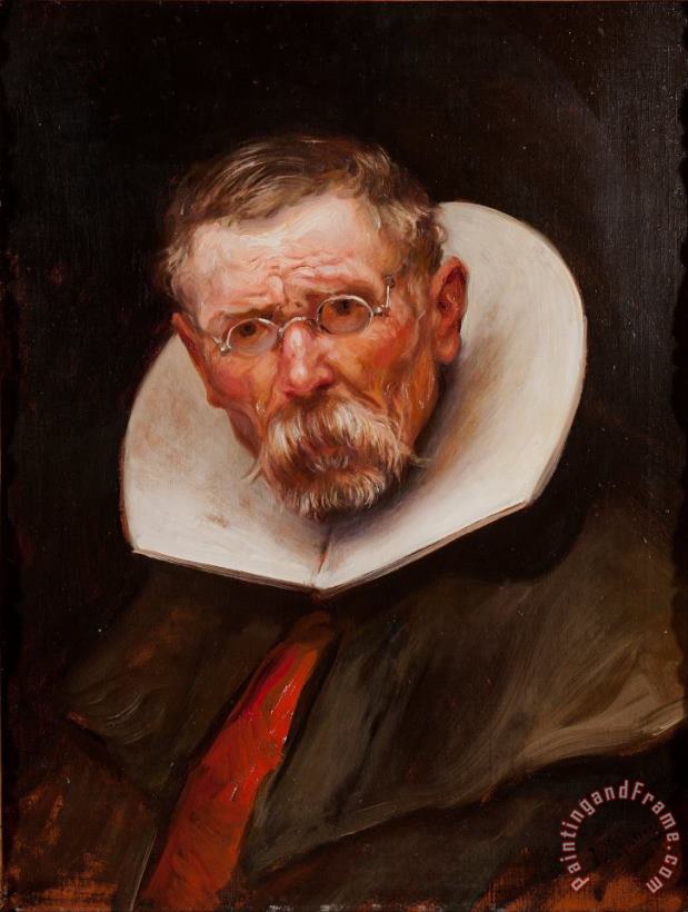 Jose Llaneces Portrait of an Elderly Man Dressed in The Style of The Reign of Philip III Art Print