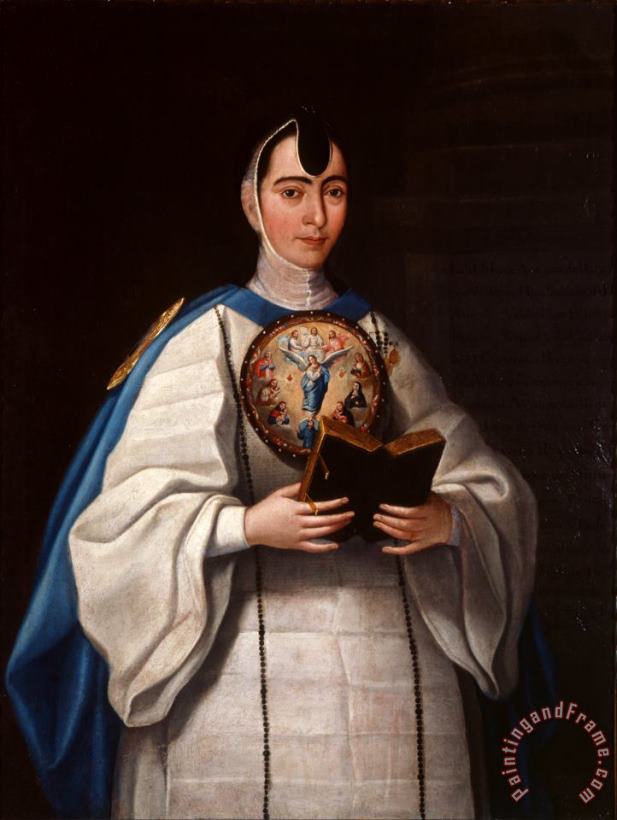 Portrait of Sister Maria Antonia Del Corazon De Jesus painting - Jose Maria Vazquez Portrait of Sister Maria Antonia Del Corazon De Jesus Art Print