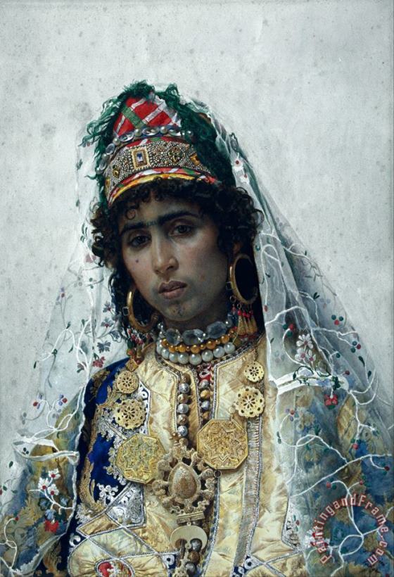 Berber Bride painting - Josep Tapiro Berber Bride Art Print