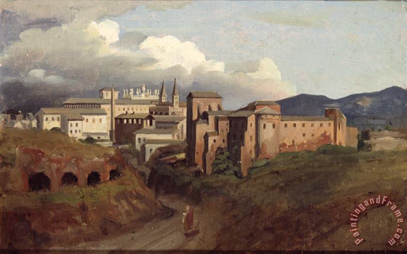 Joseph Desire Court View of Saint John Lateran Rome Art Painting